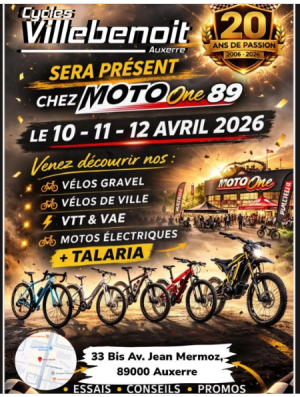 3 jours exceptionnels chez MOTO ONE 89